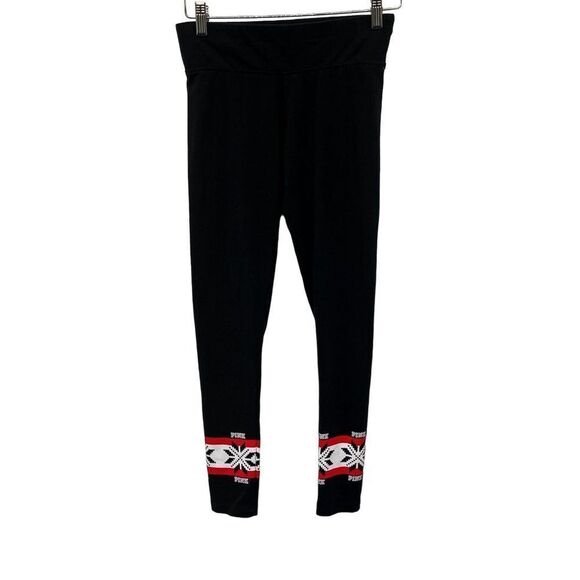 PINK Victoria's Secret Yoga Full Length Holiday Snowflake Leggings Tights - Picture 4 of 9